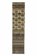 Load image into Gallery viewer, Letol made in France organic cotton jacquard  weave scarf, Amira design in olives, olive green.