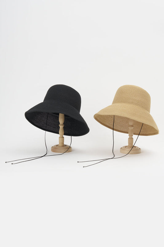 PCNQ made in Japan paper sun hat with ric rac ribbon tie Selge.