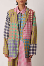 Load image into Gallery viewer, Yavi gingham linen jacket, multi coloured.