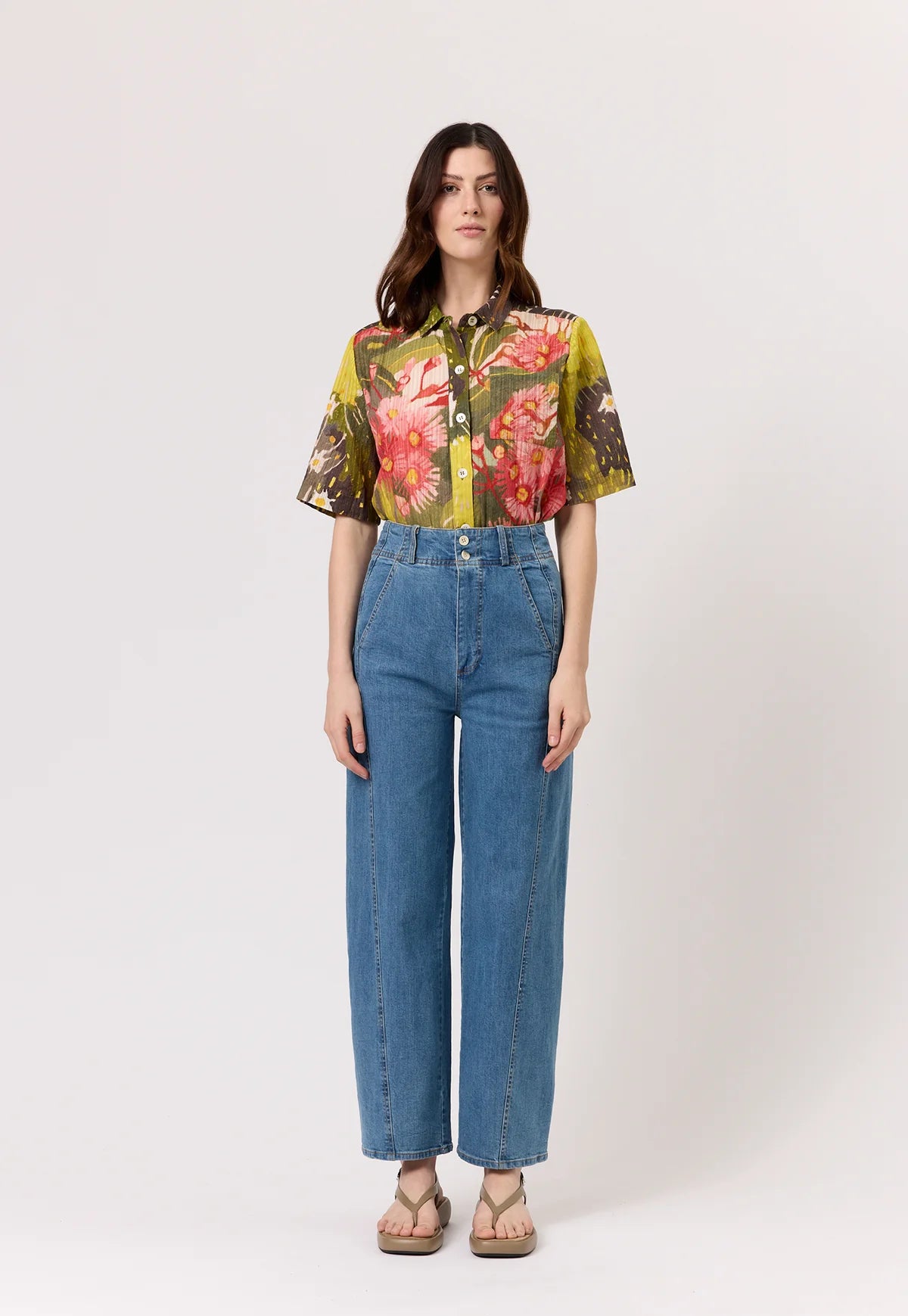 Nancybird Cecily jean in lightweight summer denim.