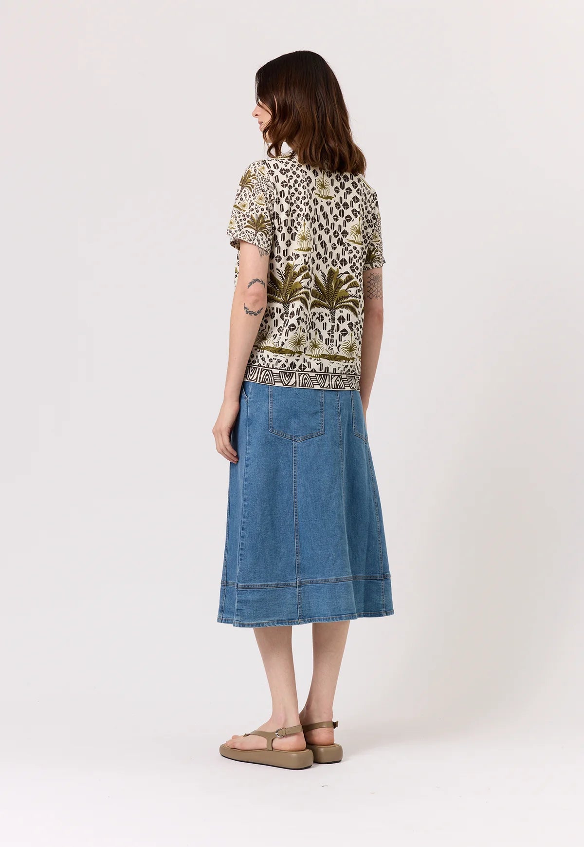 Nancybird Apollo Tee - Lino palm