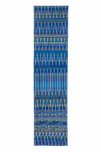 Load image into Gallery viewer, Letol made in France organic cotton jacquard  weave scarf, Audrey design in pacifique, azure blue.