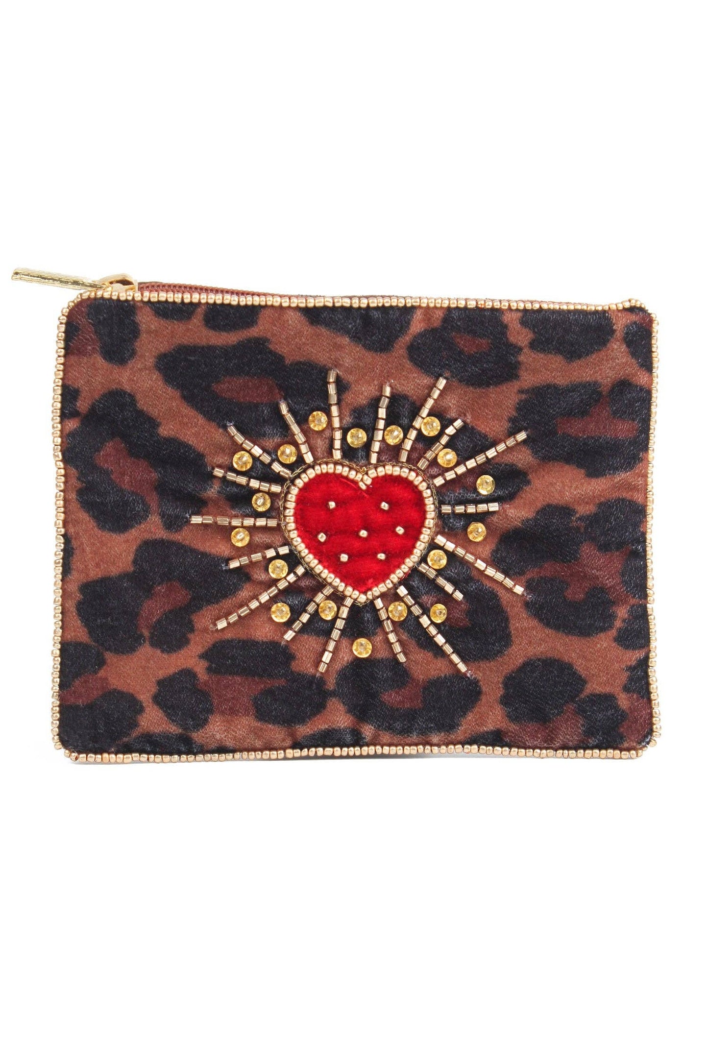 My Doris : Leopard heart burst small pouch