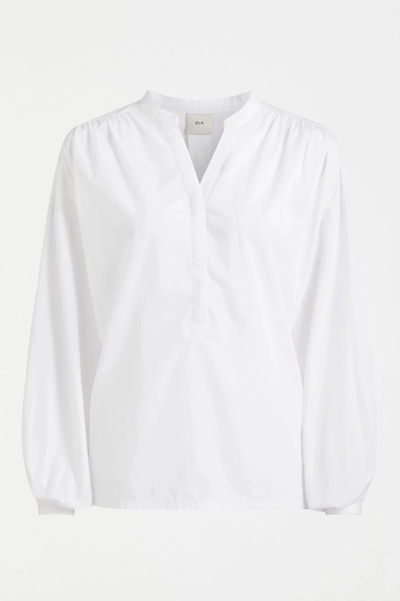 Elk the label Deze white cotton poplin shirt, balloon sleeve.