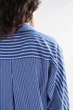 Load image into Gallery viewer, Elk Ligne blue and white stripe long sleeved shirt.