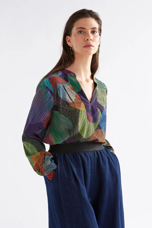 Elk Maar Ombra print long sleeve top.