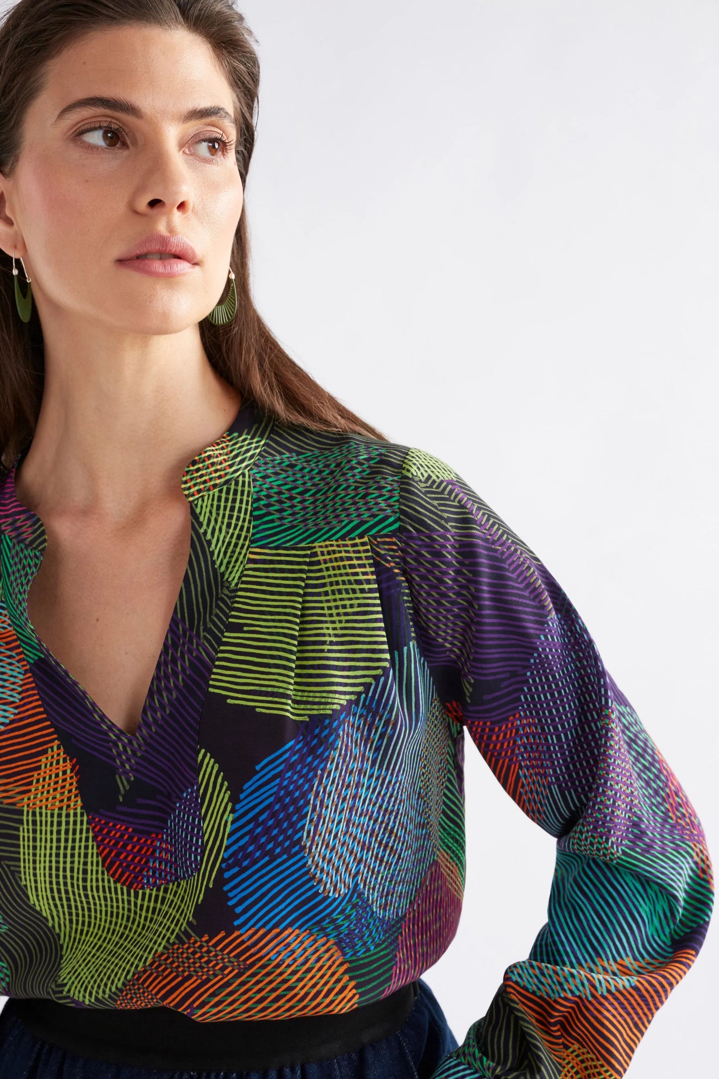 Elk Maar Ombra print long sleeve top.