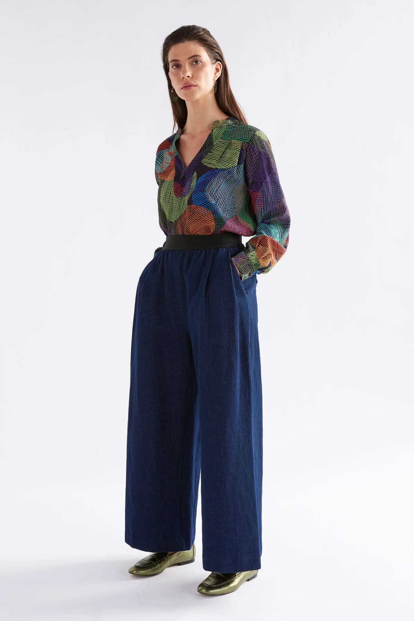 Elk Maar Ombra print long sleeve top.