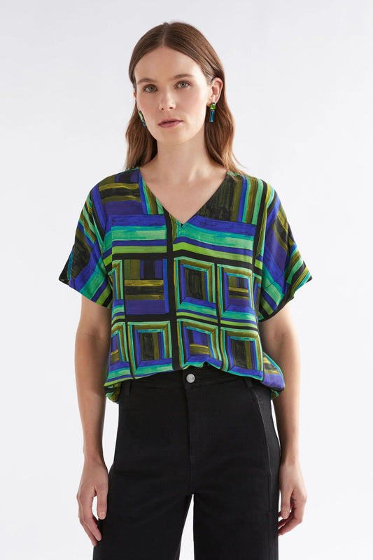 Elk Ideell viscose top in Salone print.