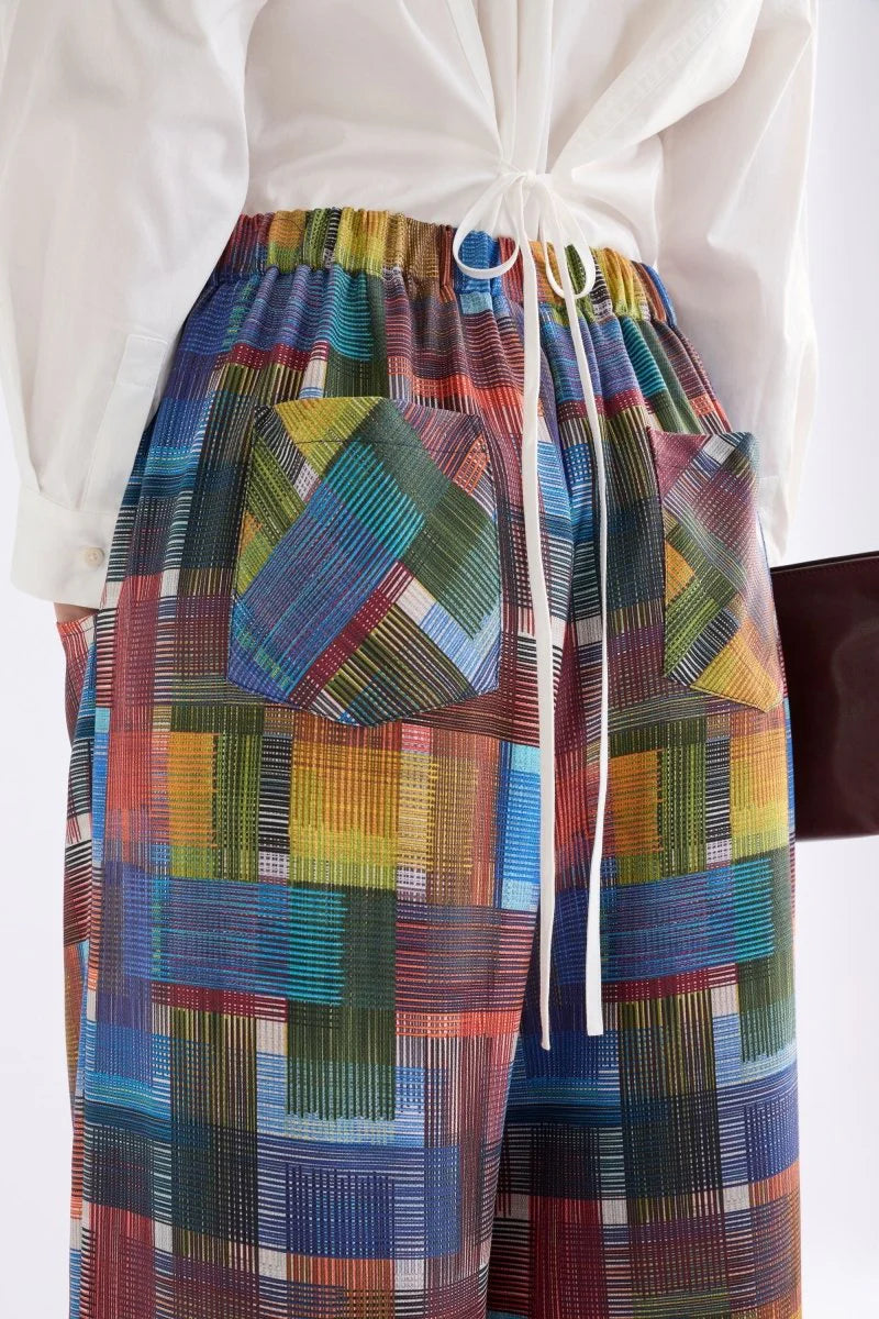 Elk Seine pant multi coloured check.