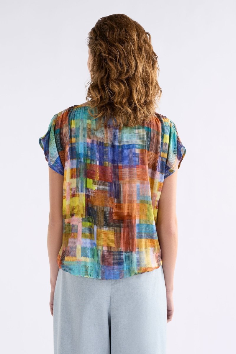 Elk Nidra top multi-coloured print.