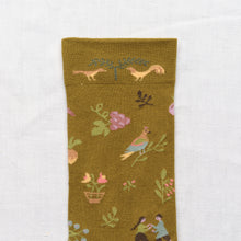 Load image into Gallery viewer, Bonne Maison made in France cotton socks, Seedling absinth.