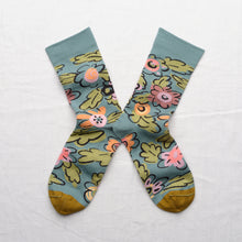 Load image into Gallery viewer, Bonne Maison made in france cotton socks, Flower arctic.