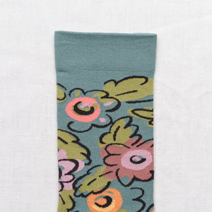 Bonne Maison made in france cotton socks, Flower arctic.