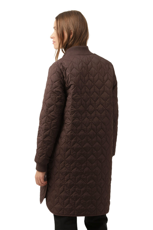 Ilse Jacobsen Art06 quilted coat in ebony brown.