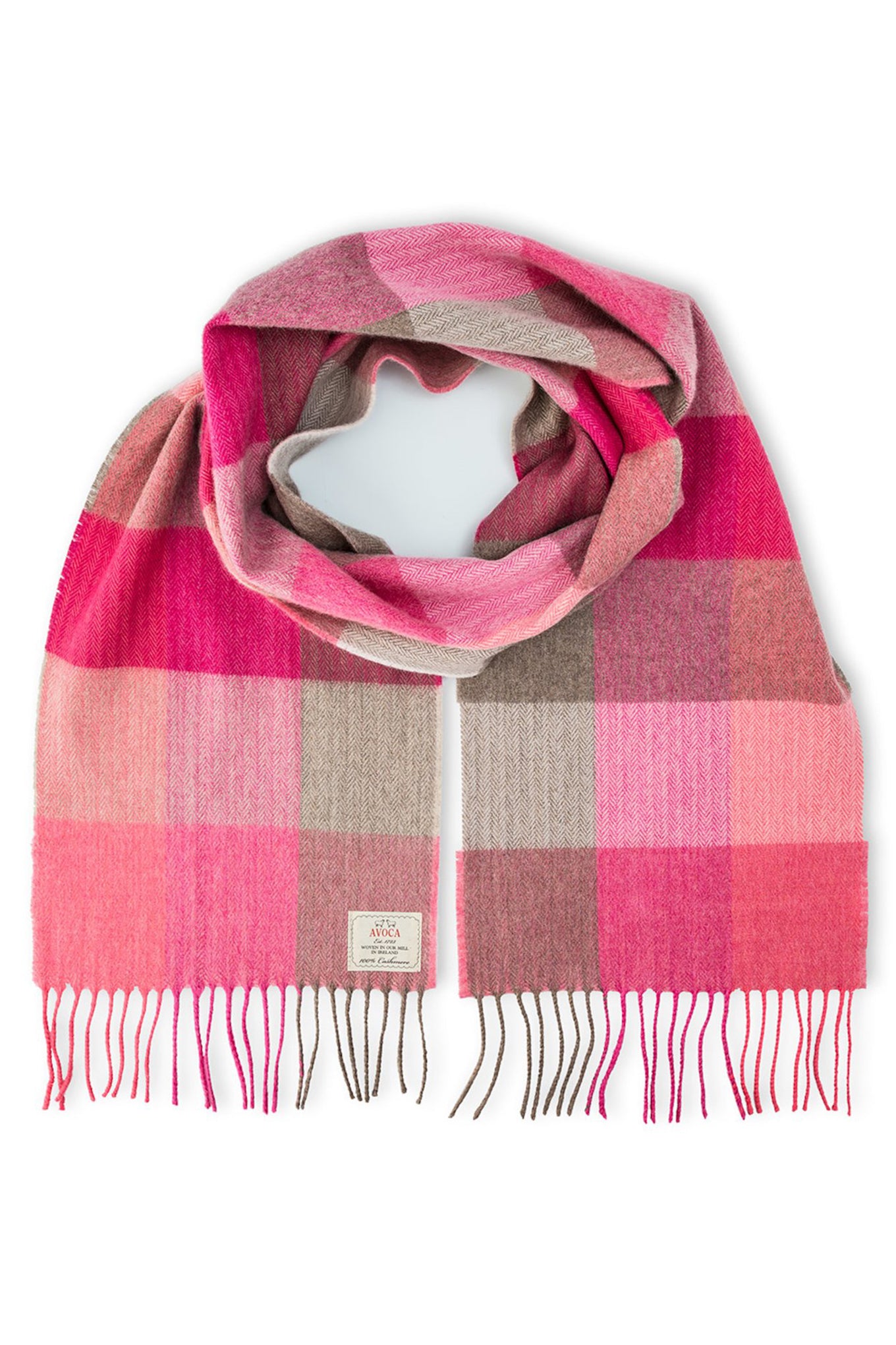 Avoca merino scarf pink fields – juniperhearth