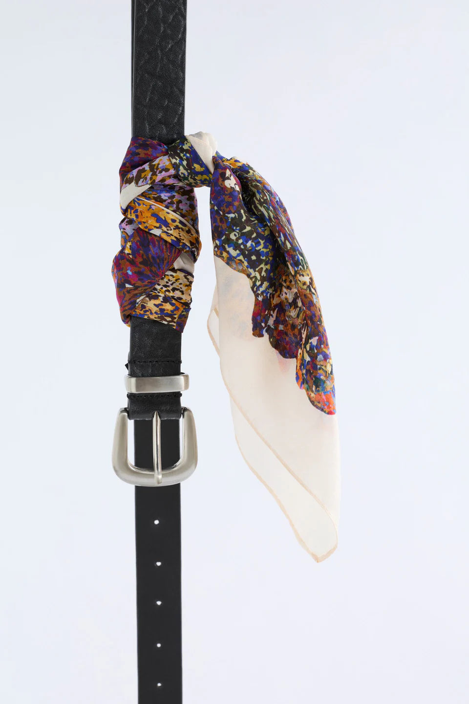 Elk Lantis print pure silk scarf.