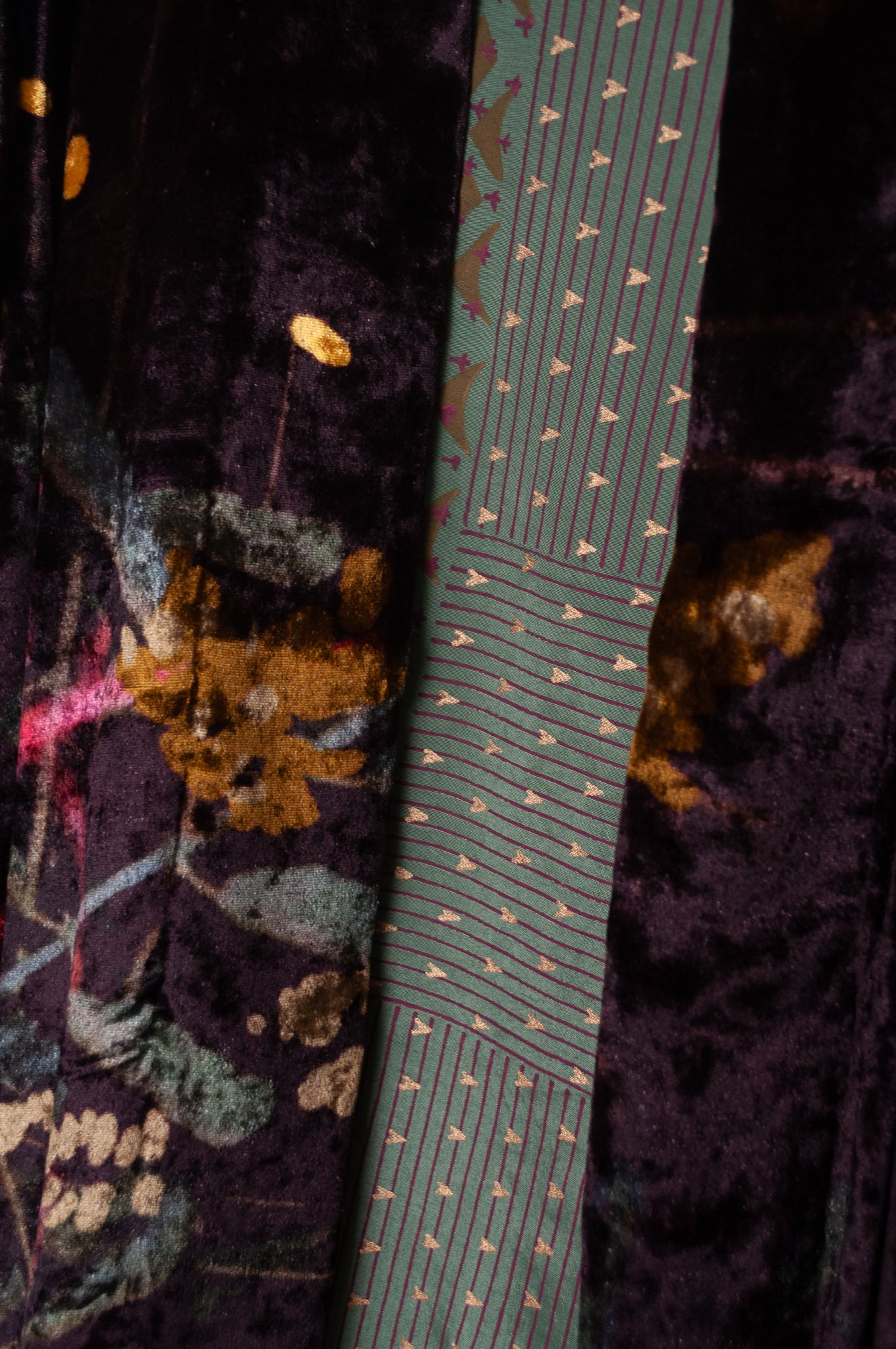 Yavï silk coat - Midnight florals