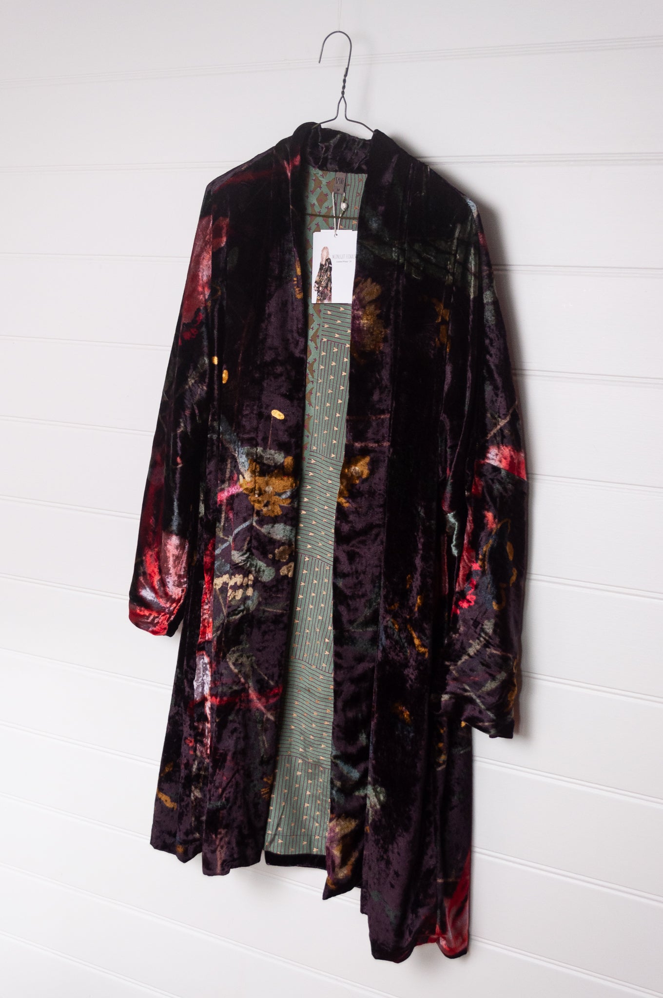 Yavï silk coat - Midnight florals