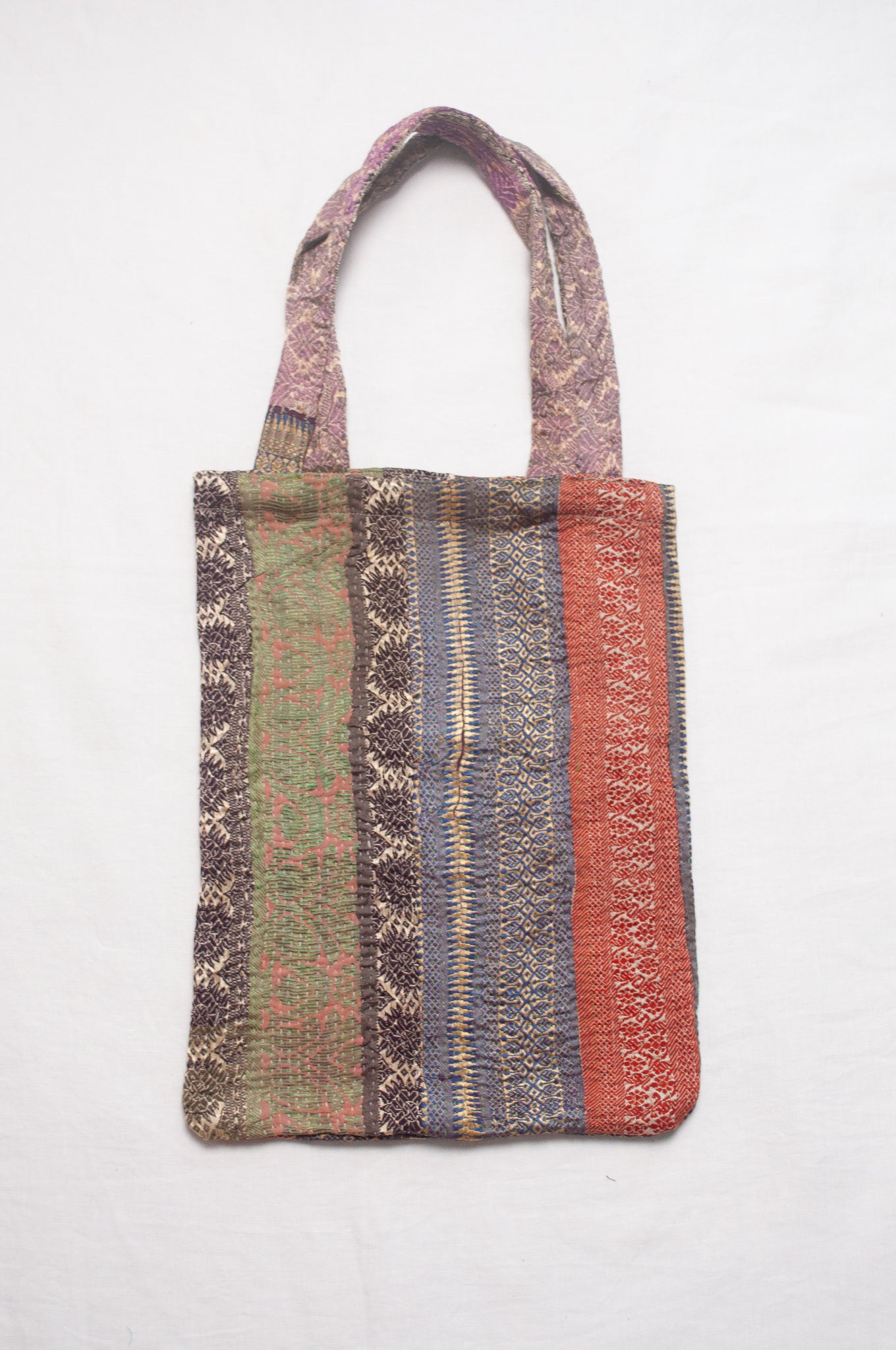 Vintage kantha quilt tote bag.