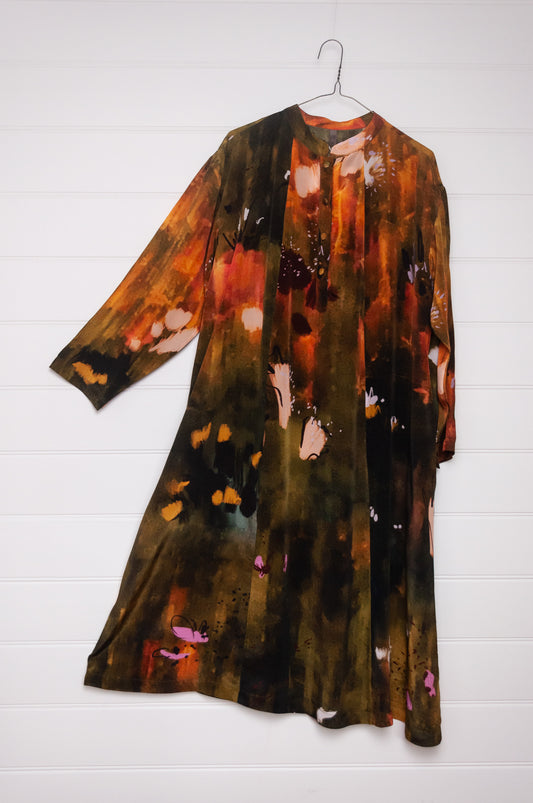 Yavï floral dress - mustard