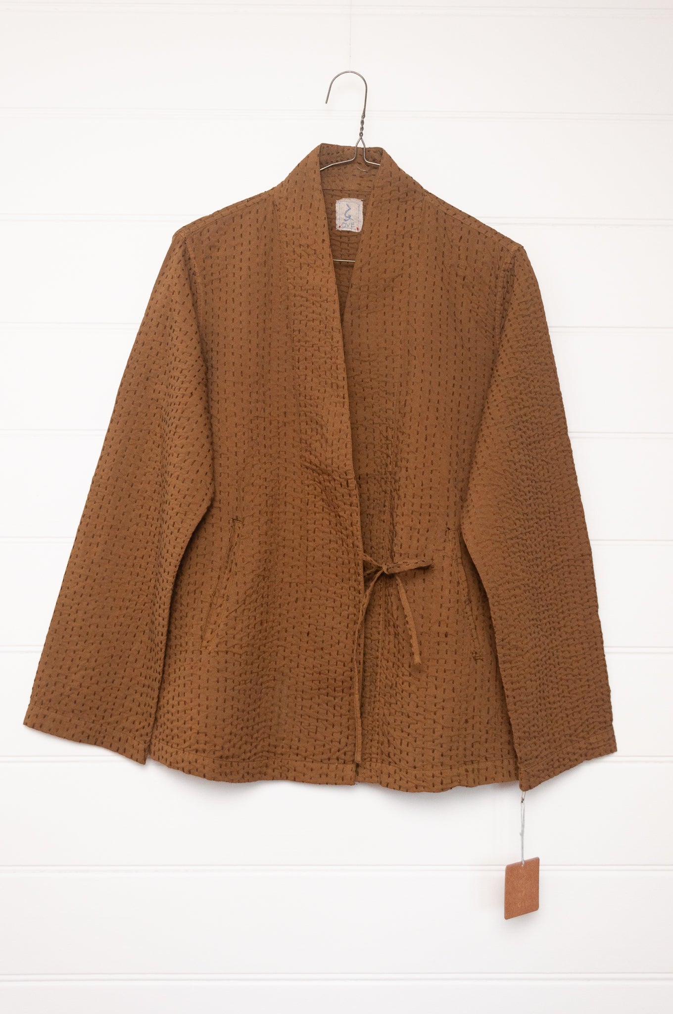 Dve hand quilted cotton Neha jacket in deep mustard.