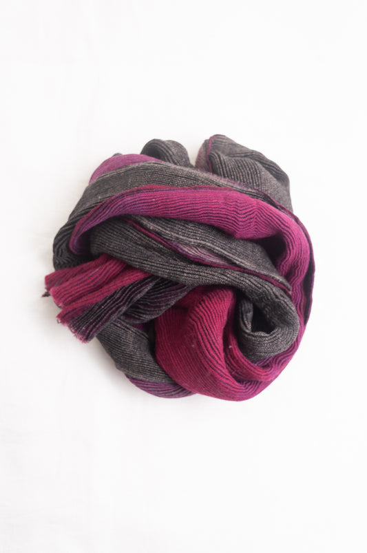 Neeru Kumar shibori wool scarf - magenta
