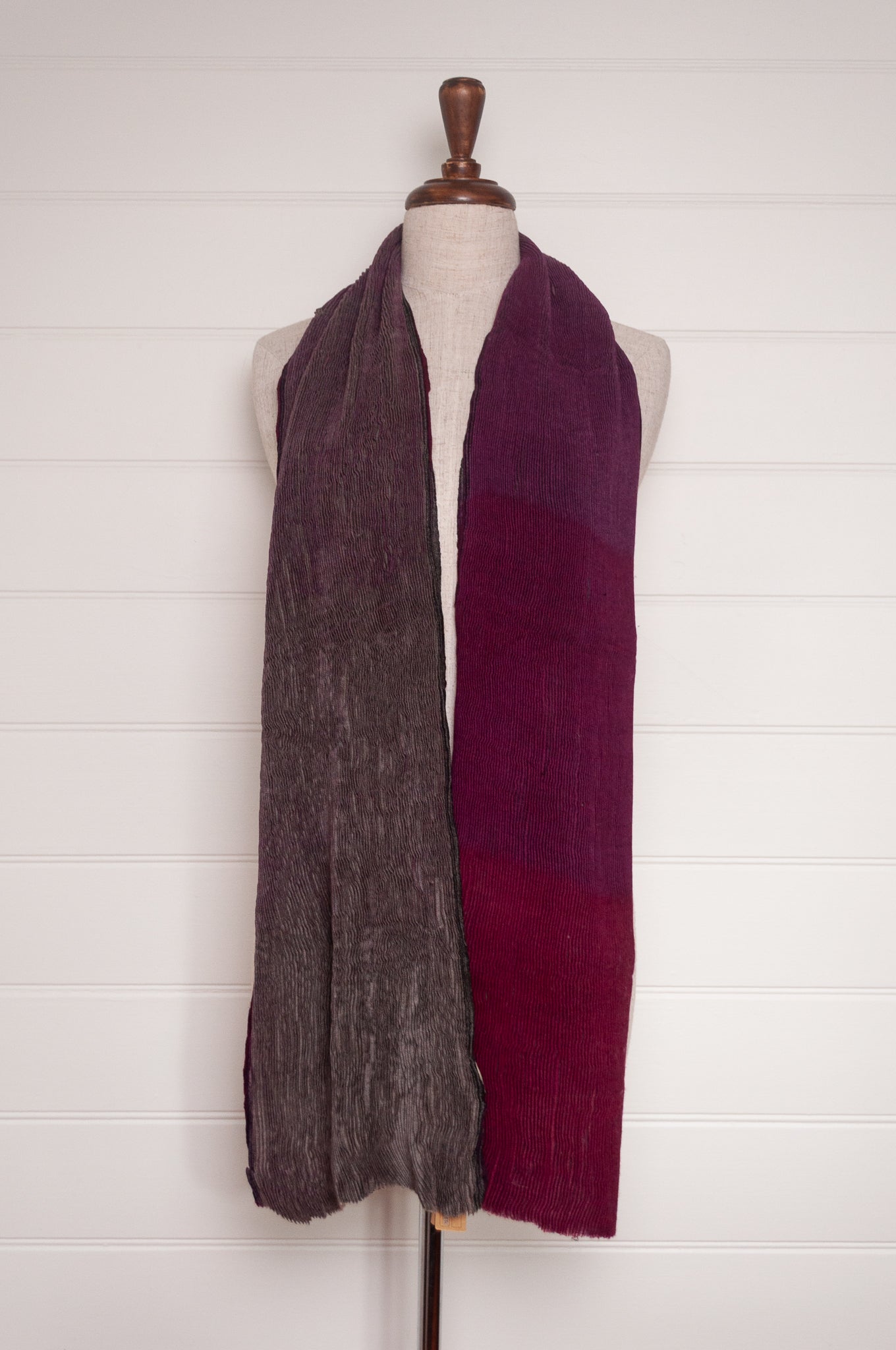 Neeru Kumar shibori wool scarf - magenta