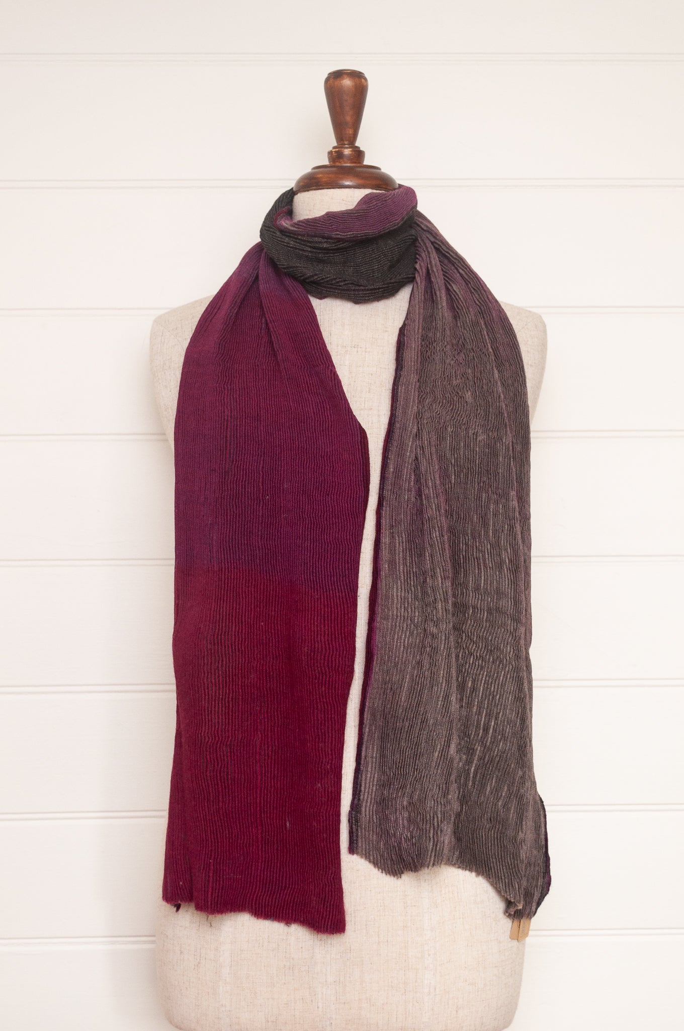 Neeru Kumar shibori wool scarf - magenta