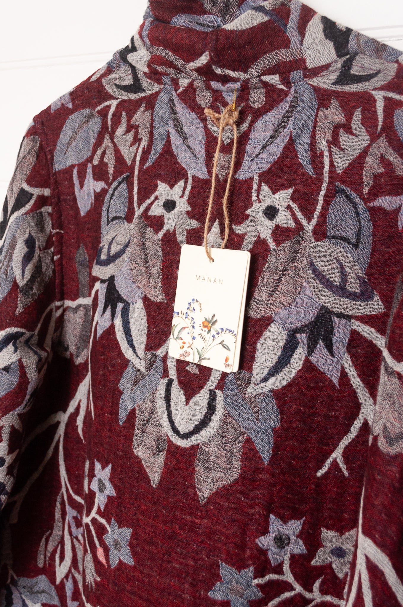Manan Kami reversible wool jacket - Ruby garden