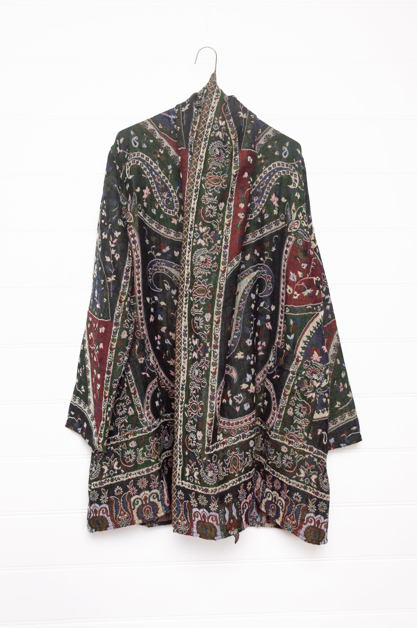Manan Kami reversible wool jacket - Jewel paisley