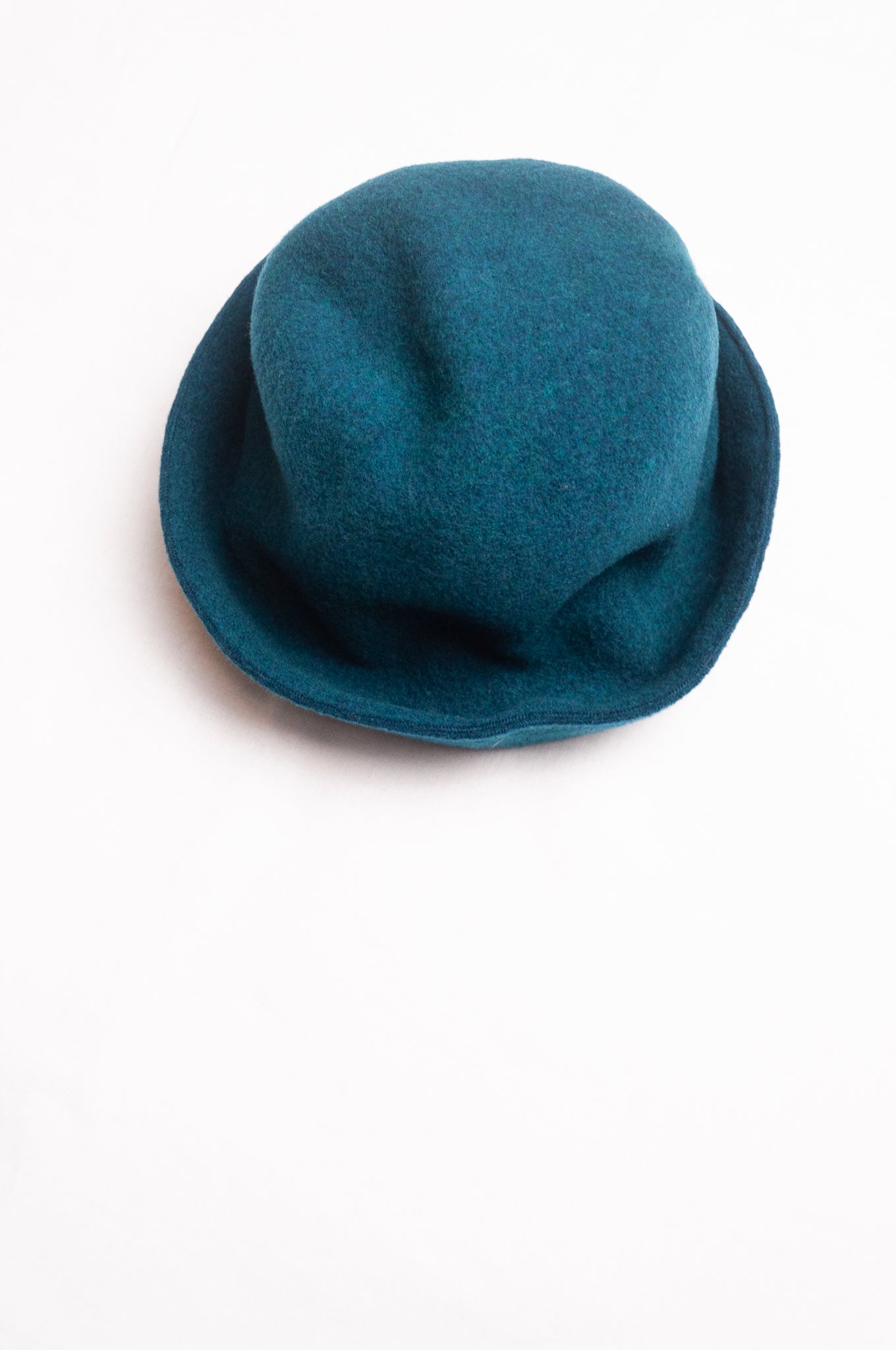 PCNQ pure wool teal green Bella cloche bucket hat.