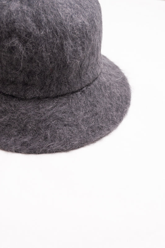 PCNQ Mash angora blend charcoal grey hat.