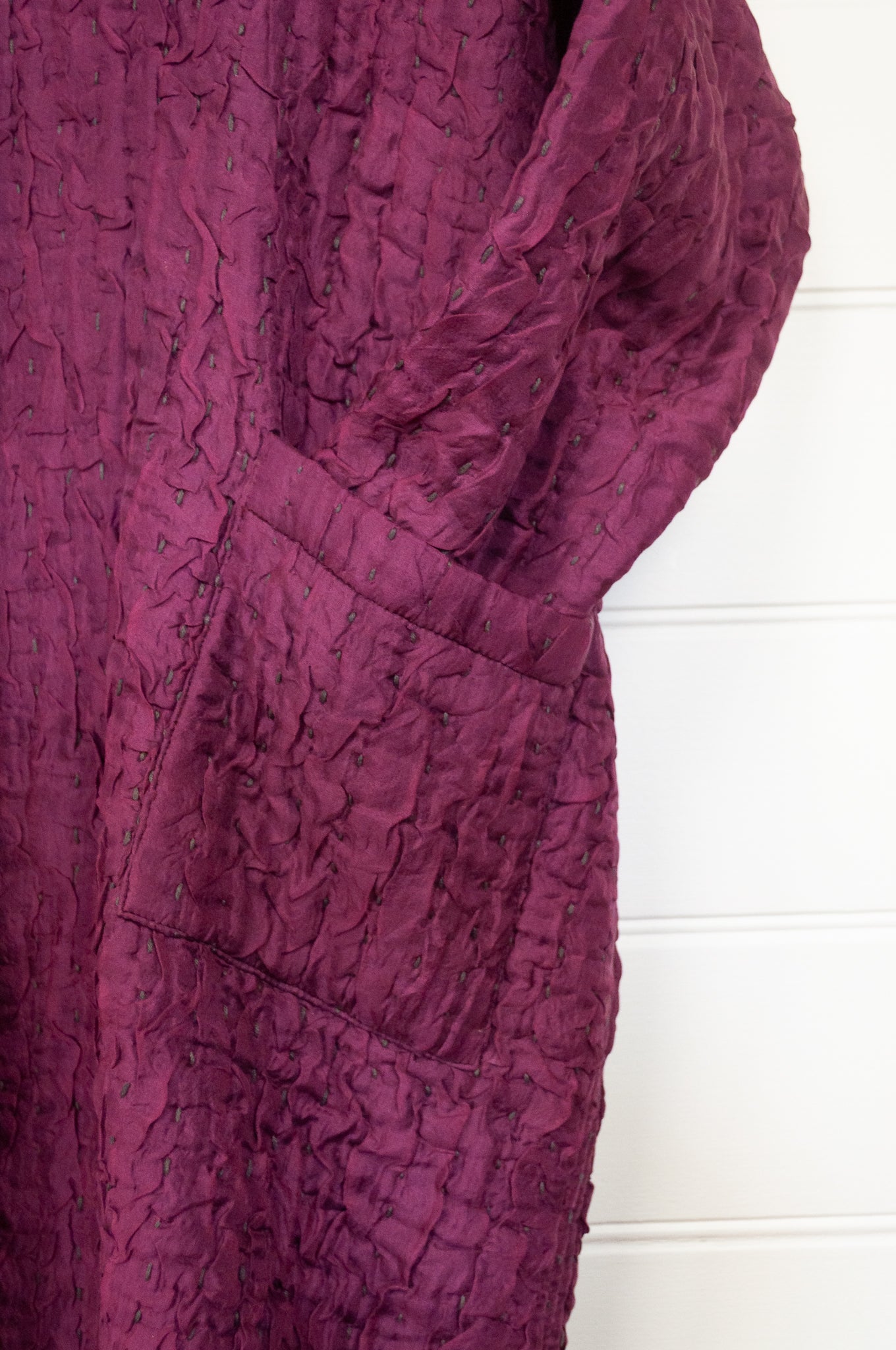 Raga Lydia coat - kantha stitched silk