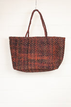 Load image into Gallery viewer, Hand woven Sophie Digard raffia large basket with long handles, Autumn heath multi palette.