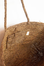 Load image into Gallery viewer, Sophie Digard crochet raffia bag, plain in shades of sand brown. 