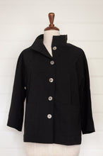 Load image into Gallery viewer, Valia Lygon St jacket in cotton stretch fabric in black.