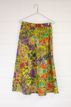 Load image into Gallery viewer, Yavi cotton floral panelled A line skirt with elastic waist.