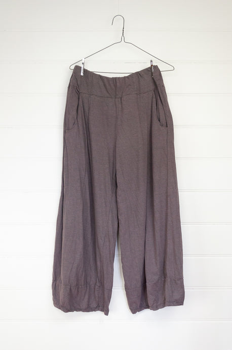 Valia made in Melbourne cotton knit easy fit Paris pant in mushroom.