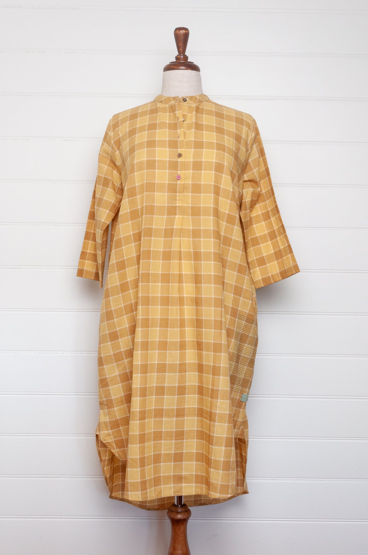 Lotus Veda Hope kurta - yellow checks