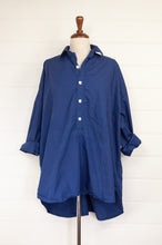 Load image into Gallery viewer, Frockk Megan cotton poplin shirt in Blue dusk.