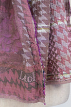 Load image into Gallery viewer, Letol scarf made in france organic cotton Casimir design in marshmallow pink and lilac.