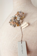 Load image into Gallery viewer, Sophie Digard floral brooch, hand embroidered and crocheted in line in soft neutral tones.