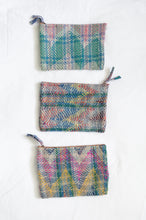 Load image into Gallery viewer, Colourful vintage lohori kantha zippered pouch