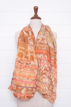 Load image into Gallery viewer, Letol made in France organic cotton jacquard  weave scarf, Olympe design in rose des sables, desert rose.