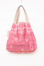 Load image into Gallery viewer, Letol made in France medium sized tote bag, organic cotton jacquard weave reversible, Amira in rose pink.