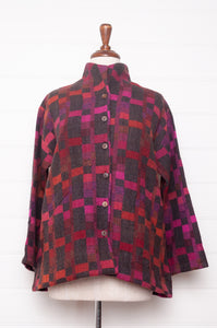 Neeru Kumar wool jacket - magenta check
