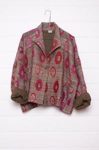 Neeru Kumar jacket - wool / silk circles