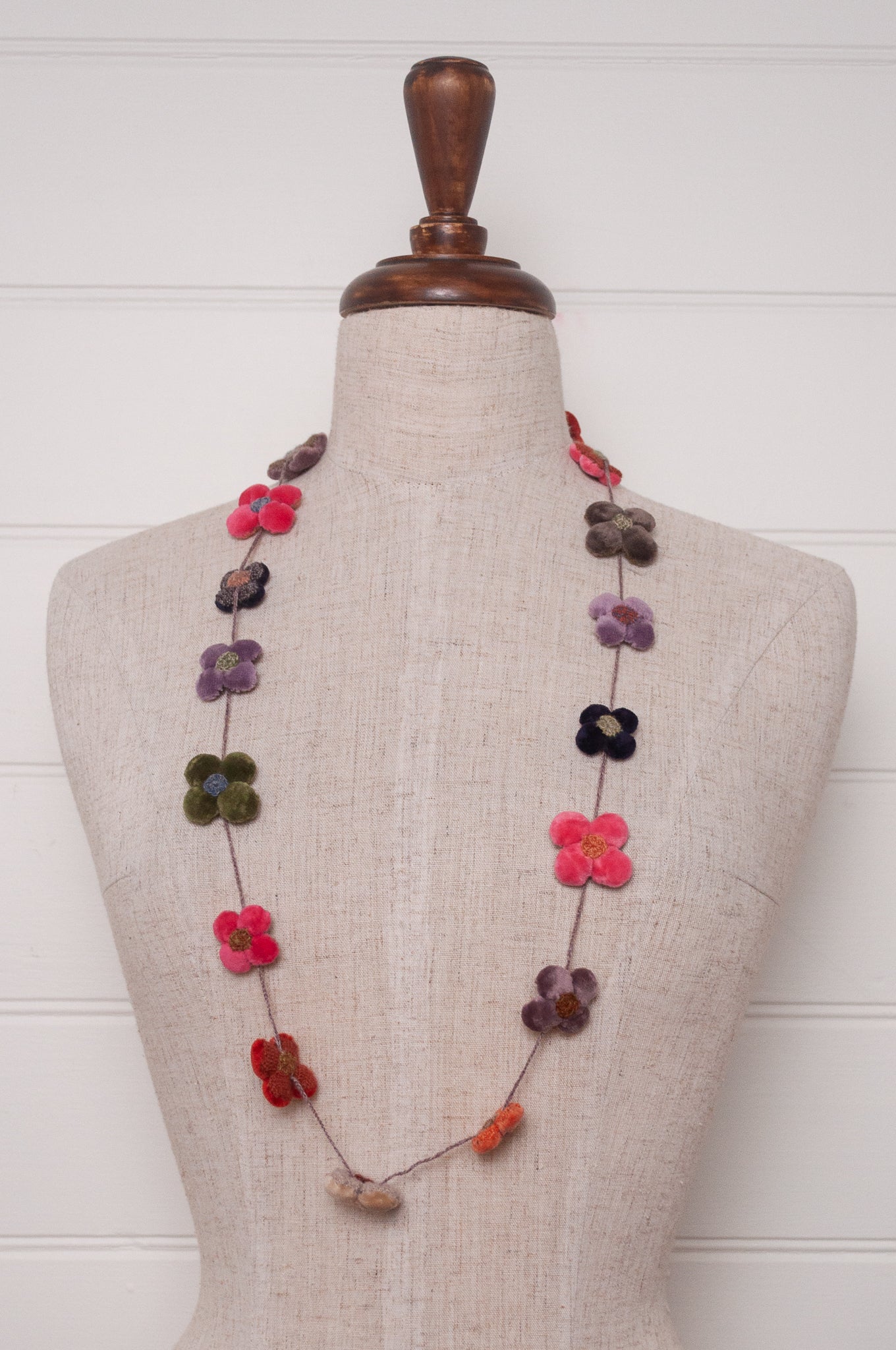 Sophie Digard necklace - Fleur 4 Pétales velours GRO