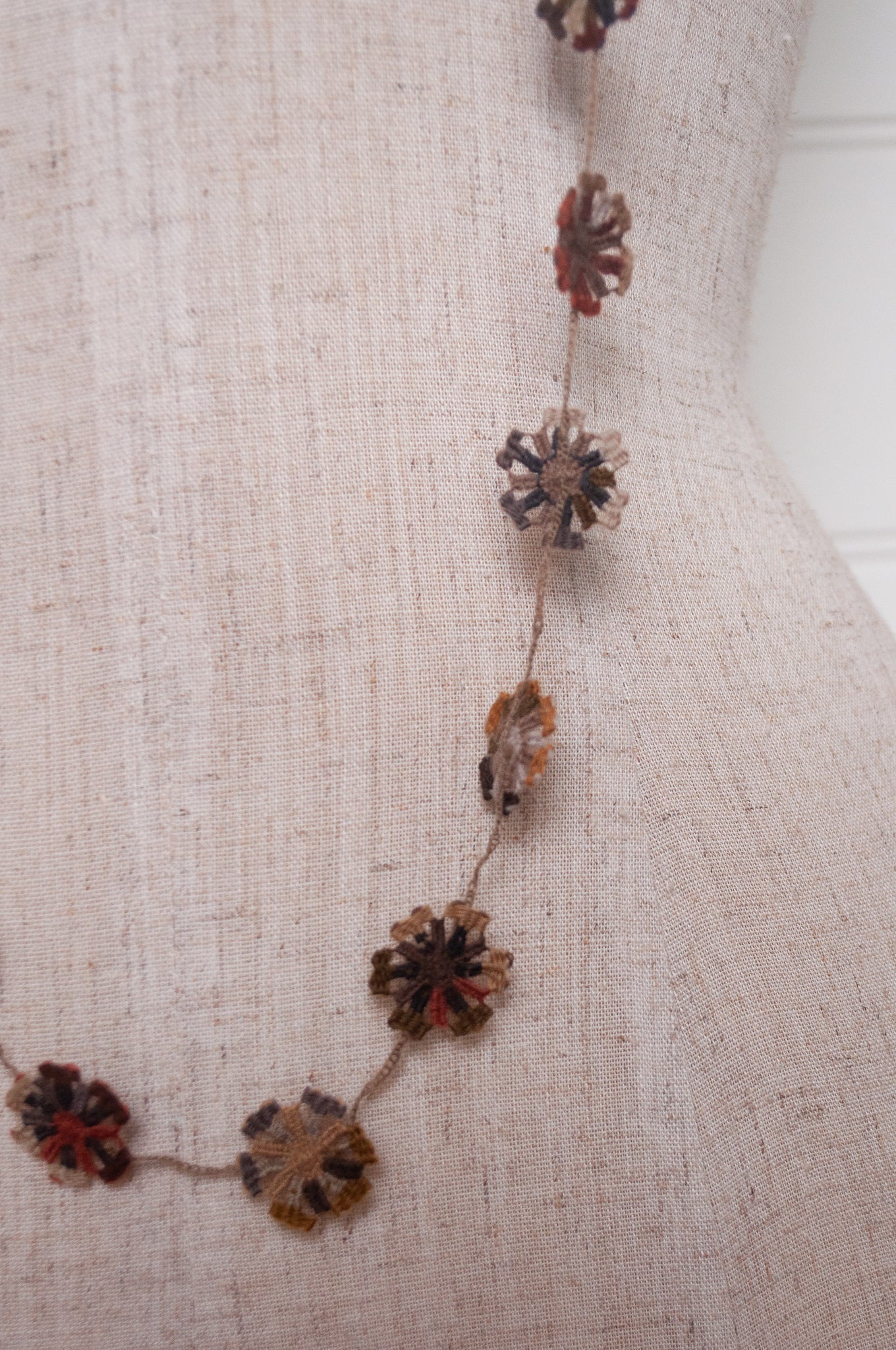 Sophie Digard necklace - pinwheel flowers wren + russet